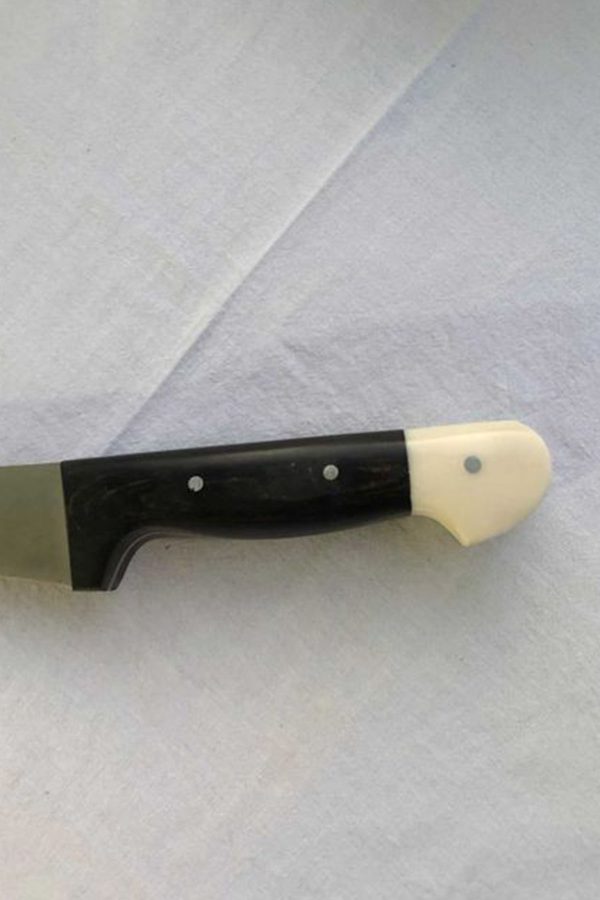 Ekru Kahve Kombinli Tekli Kasap Et Sıyırma Bıçağı Taka Bıçak